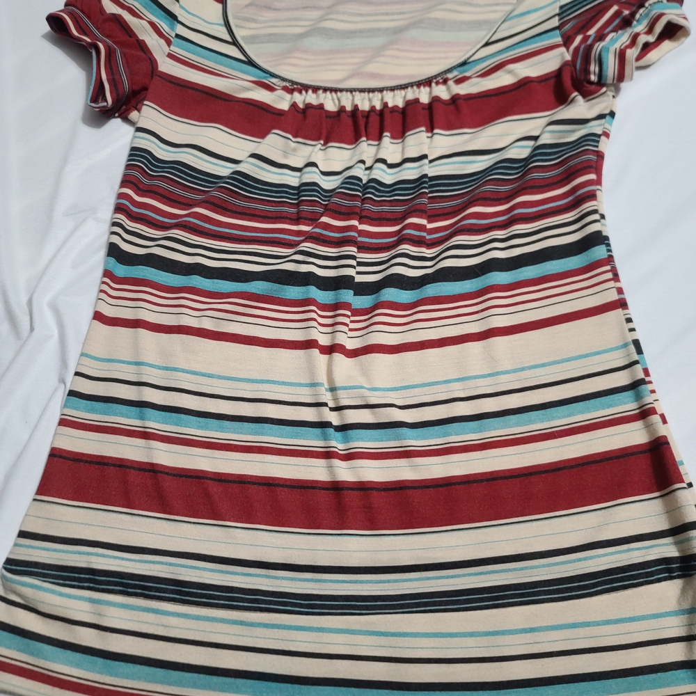 Daytrip Multicolor Striped Short Sleeve Tee